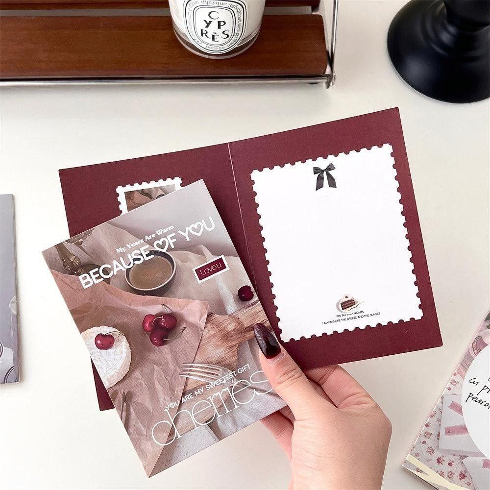 3-дюймовые фотопоздравительные открытки в пасторальном стиле, фотокарточка, подарочная складная открытка