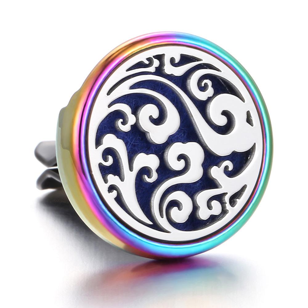 Stainless Steel Hollow Car Bracket Car Aromatherapy Trend Clip Life Tree Car Aromatherapy Clip Perfume Dispenser