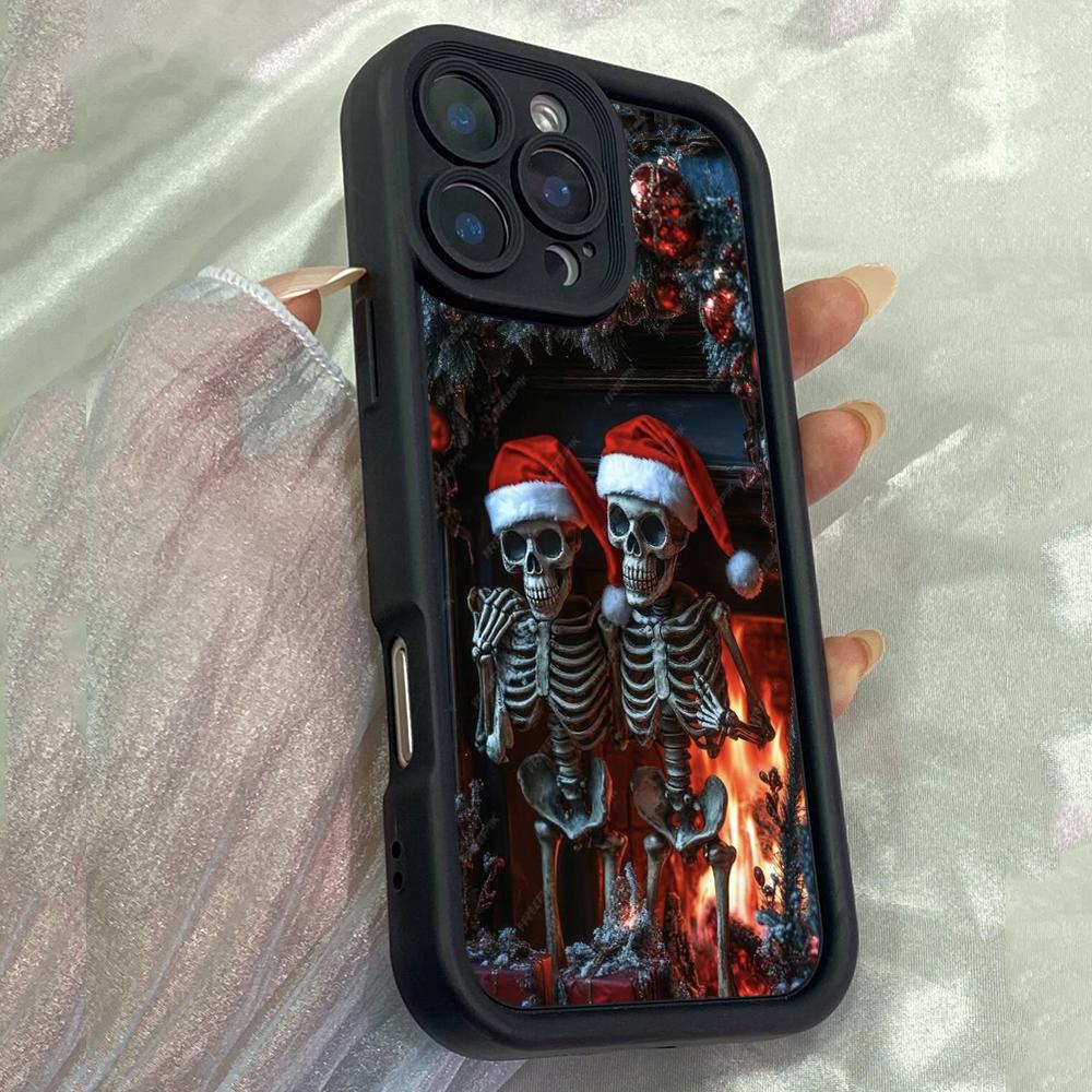 JT277 Хэллоуинская Безумие Черепа Арт для iPhone 17 16 15 14 13 Pro Max Samsung S26 S25 S23 Ultra A17 A16 A07 A56 Xiaomi 15T Redmi 15c Note 14 Мягкий Чехол