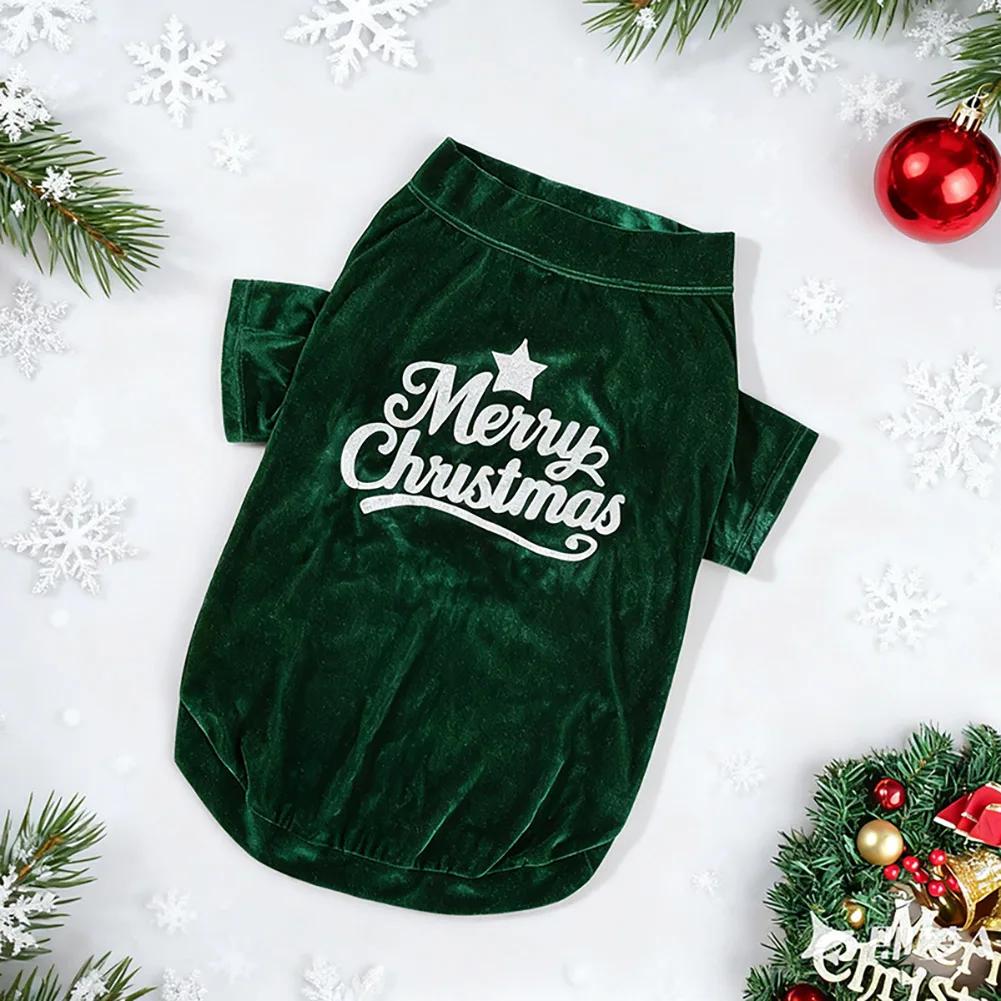 Soft Velvet Pet Sweater Pullover for Medium Large Dogs Samoyed Husky Autumn Winter Warm Clothing Christmas Mascotas Outfits