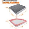 Engine Air Filter And Cabin Air Filter Replacement Compatible With Nissan Sentra 2.0L -2024, Replace 16546-6LA0A, 27277-6CA0A