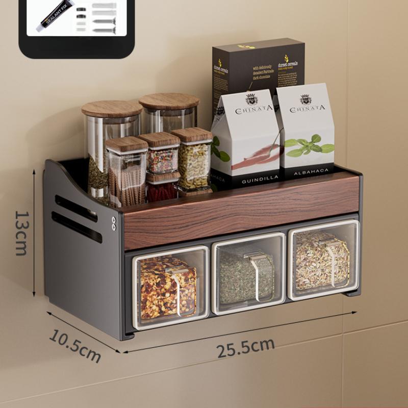 Двухслойная деревянная настольная складная стойка для хранения многофункциональная кухонная приправа органайзер для экономии места на столешнице