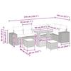 Garden Sofa Set with Cushions 9 pcs Beige and Light Grey Poly Rattan