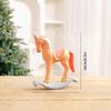 Christmas Tabletop Reindeer Ornament Wooden Silver Stand Holiday Home Decor