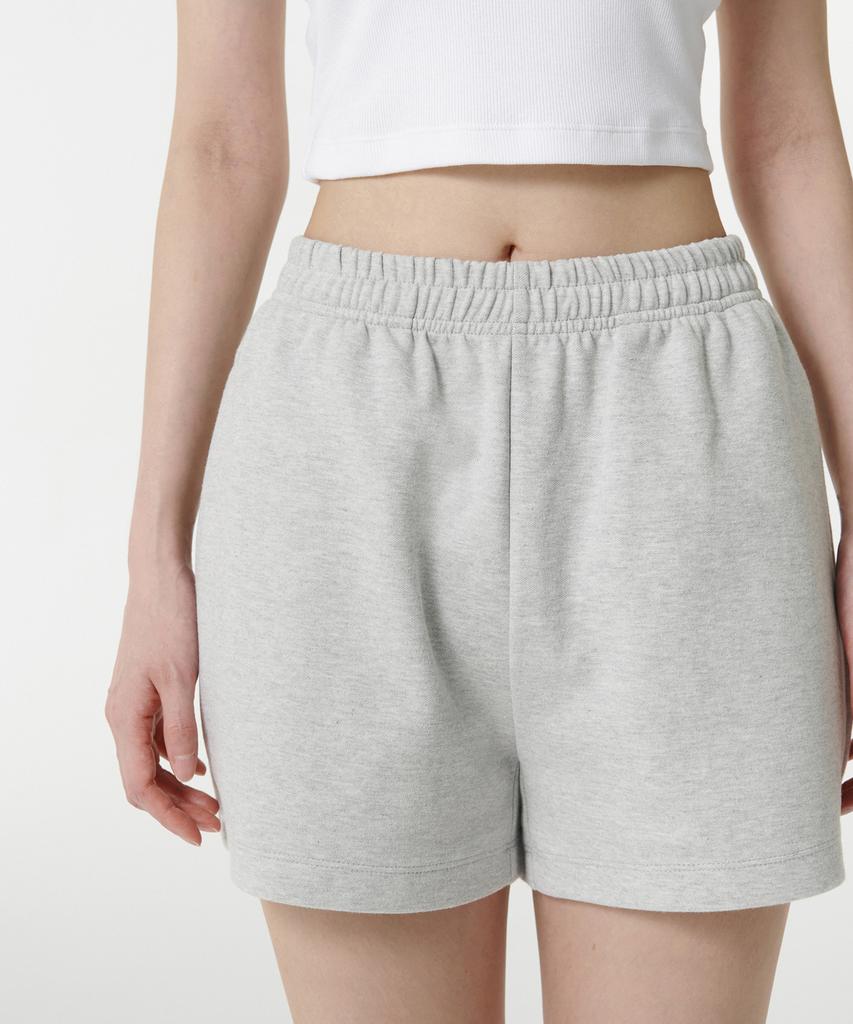MUSINSA STANDARD WOMAN Women'S Double Knit Sweat Shorts [Medium Grey]