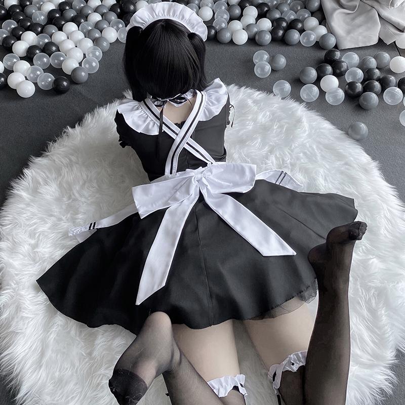 Милое платье горничной женское сексуальное нижнее белье для девочек униформа служанки женский косплей наряд аниме-костюм для ролевых игр одежда лолиты