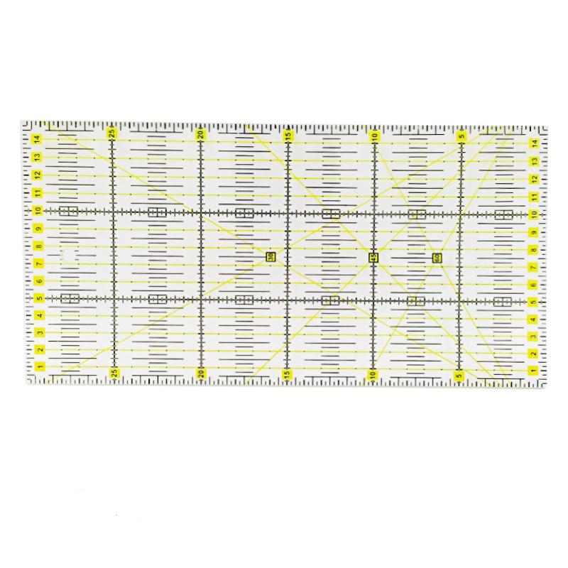 Quilting Template Acrylic Quilting Ruler for Cutting Fabric Paper DIY Hand Stitching Cutting Cushion Ruler Sewing and Crafts