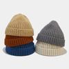 Melon Hat Men's Autumn and Winter Knitted Hat Trendy Student Wool Hat Women's Outdoor Warm Brimless Cold Hat