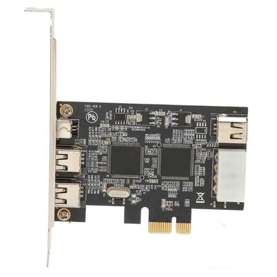 Карта-адаптер Firewire PCIEx1 на четыре порта IEEE 1394A, карта-райзер для жестких дисков, цифровой