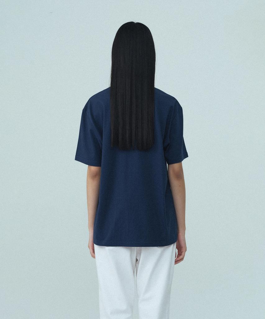 REST&RECREATION Oversized Wave Logo T-Shirt - Navy