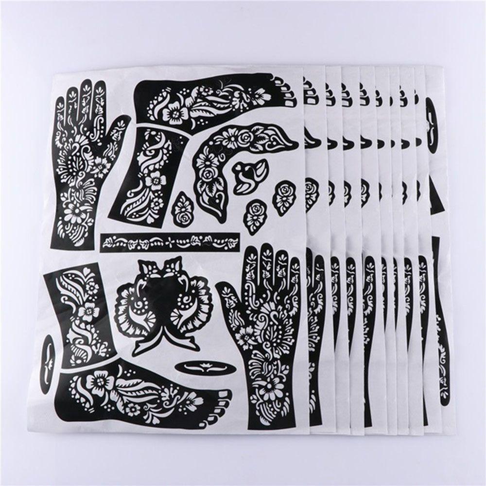 Tattoo Stencils India Body Art Tattoo Sticker Henna Template Hand Art Stickers Tattoo Temporary