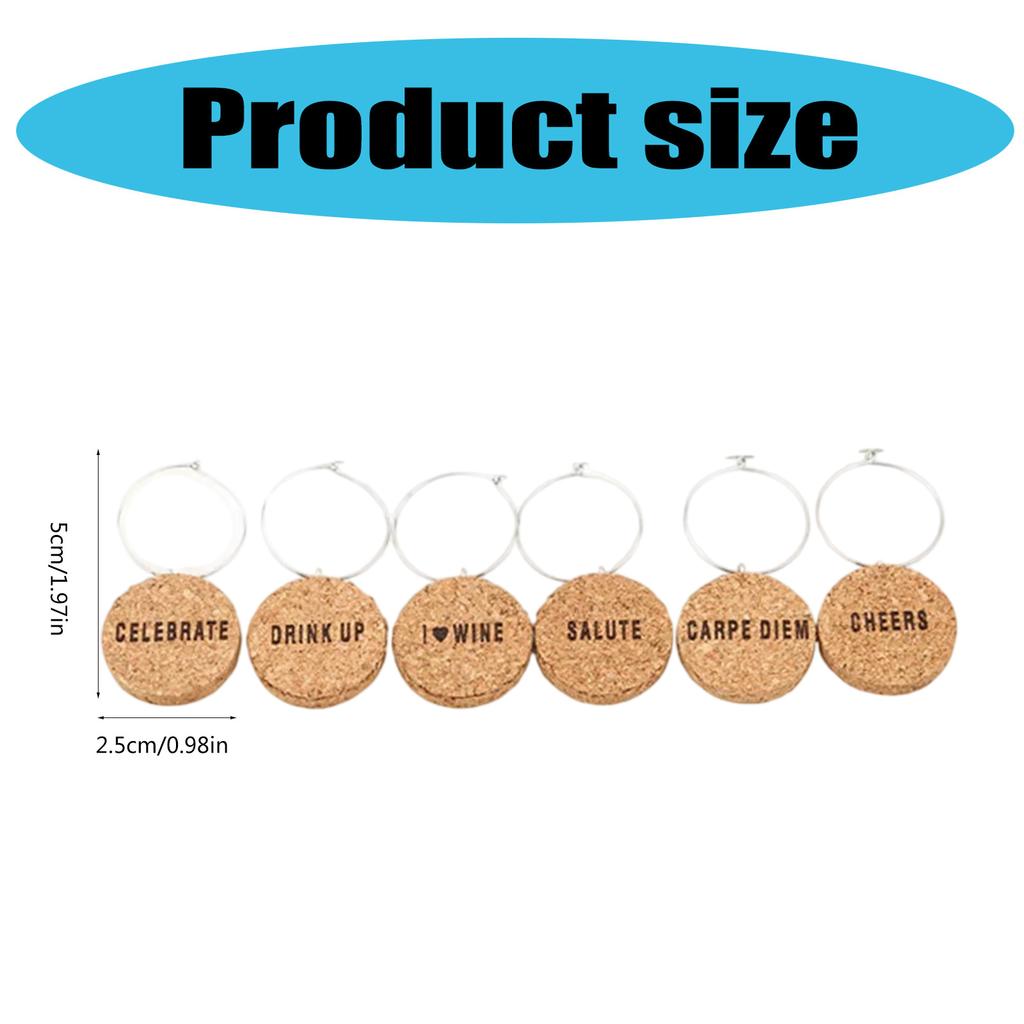 12 шт. пробки-подвески для винных бокалов с кольцами, винная тематика, маркеры для напитков, этикетки для домашних вечеринок, праздничных торжеств