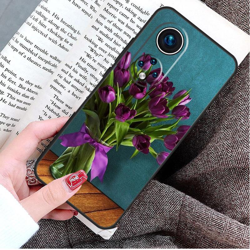 Чехол-цветок с весенними тюльпанами для Honor Magic 5 6 7 8 Pro Honor Win RT X9d X9c X9b X9a X8c X8b 50 70 90 400 200 Lite