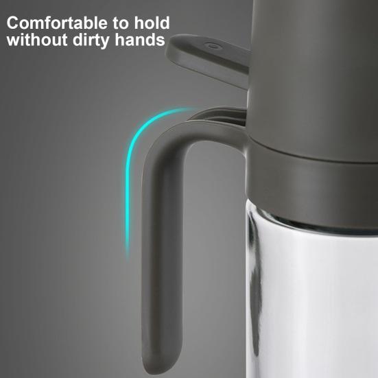 Стеклянный распылитель масла на 250 мл для приготовления пищи. Распылитель оливкового масла. Диспенсер Mister для фритюрницы. Выпечка салатов. Мелкий туман. Эргономичная ручка. Портативная кухня.