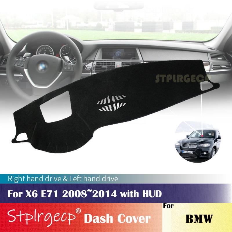 Для BMW X6 E71 2008~2014 с проекционным дисплеем (HUD) Противоскользящая накладка на приборную панель Защитная подкладка Автомобильные аксессуары Солнцезащитный коврик 2013 2012 2011 2010