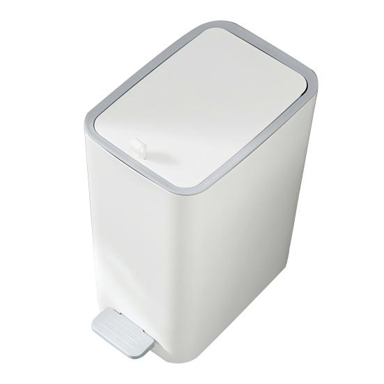 Slim Bathroom Trash Can 2 Gal/ 3 Gal Garbage Can with Lid Soft Close Step Pedal Trash Bin Odor Control Waste Bin for Bathroom Bedroom Kitchen Office