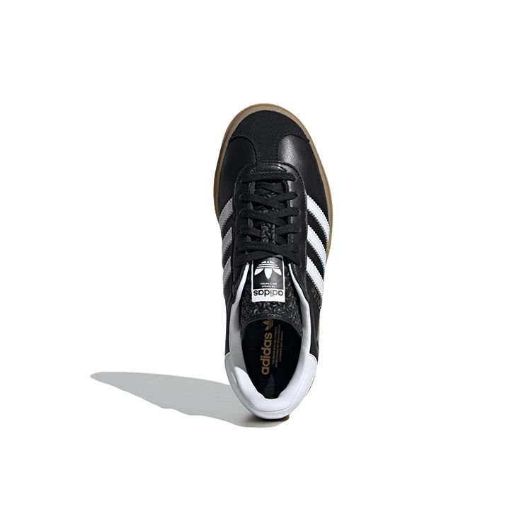 adidas Gazelle Bold atmos Black White Gum Женские кроссовки Core-Черная обувь-Белое золото-Металлик IG1733