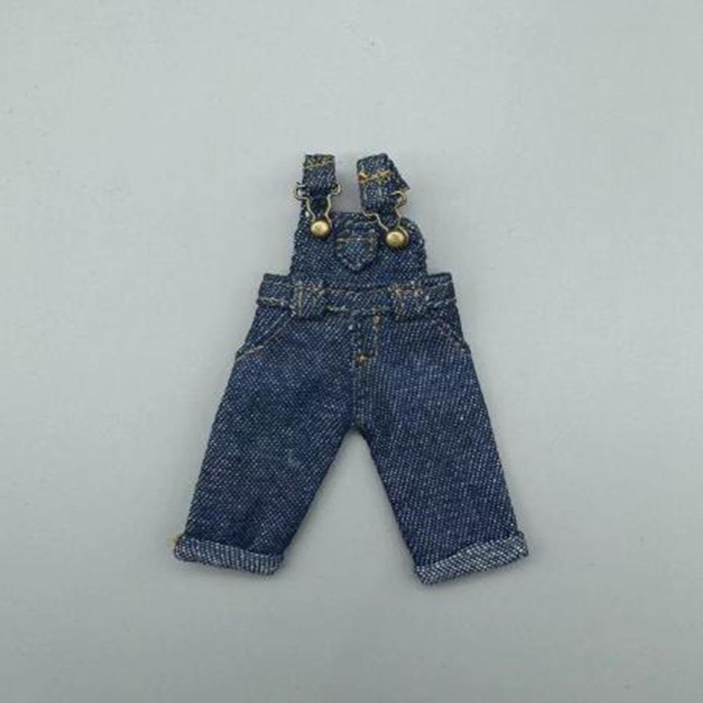 Mini Cute Jeans Trousers Shirt Denim Pants T-shirt Tops for 1/12 BJD Dolls for Ob11 Ymy Dolls