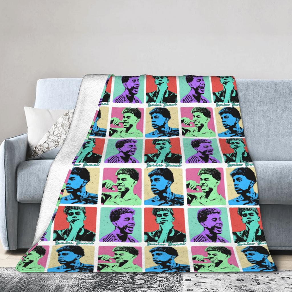 Ламин Ямаль Одеяла Футбол Футбол Фланелевое Новинка Теплое Плед для Дома Ресторана Текстильный Декор