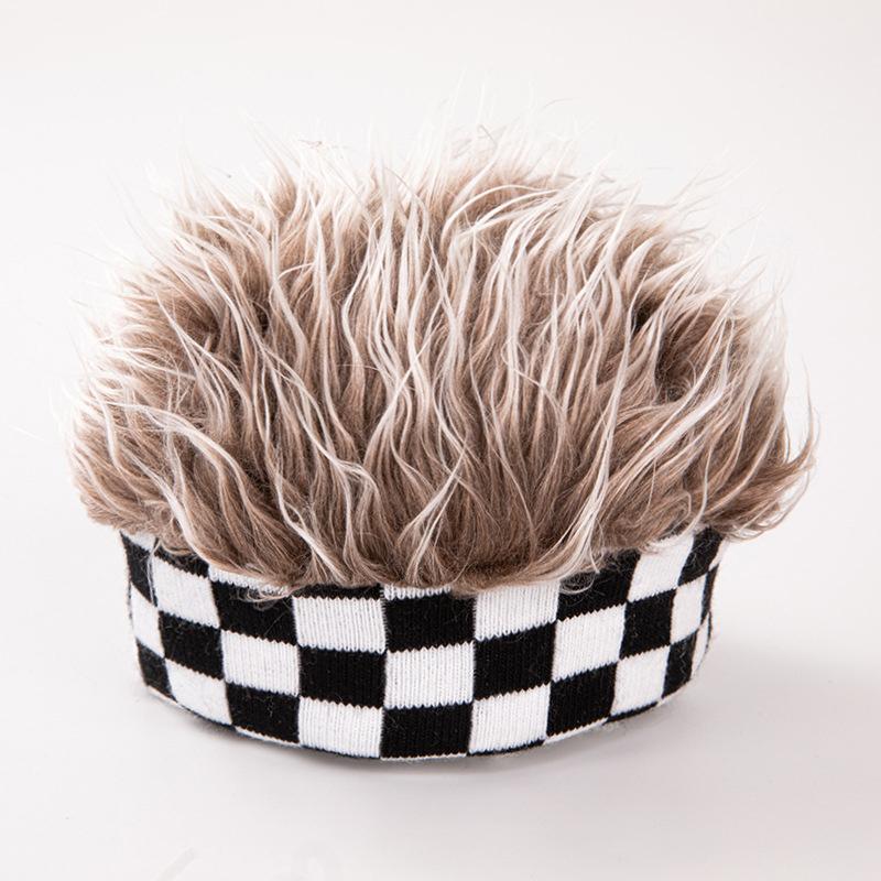 Забавные короткие шапки для волос для мужчин и женщин, хип-хоп, шапка-бини, парик, дышащая мягкая бейсболка для занятий спортом на открытом воздухе, парик для вечеринок