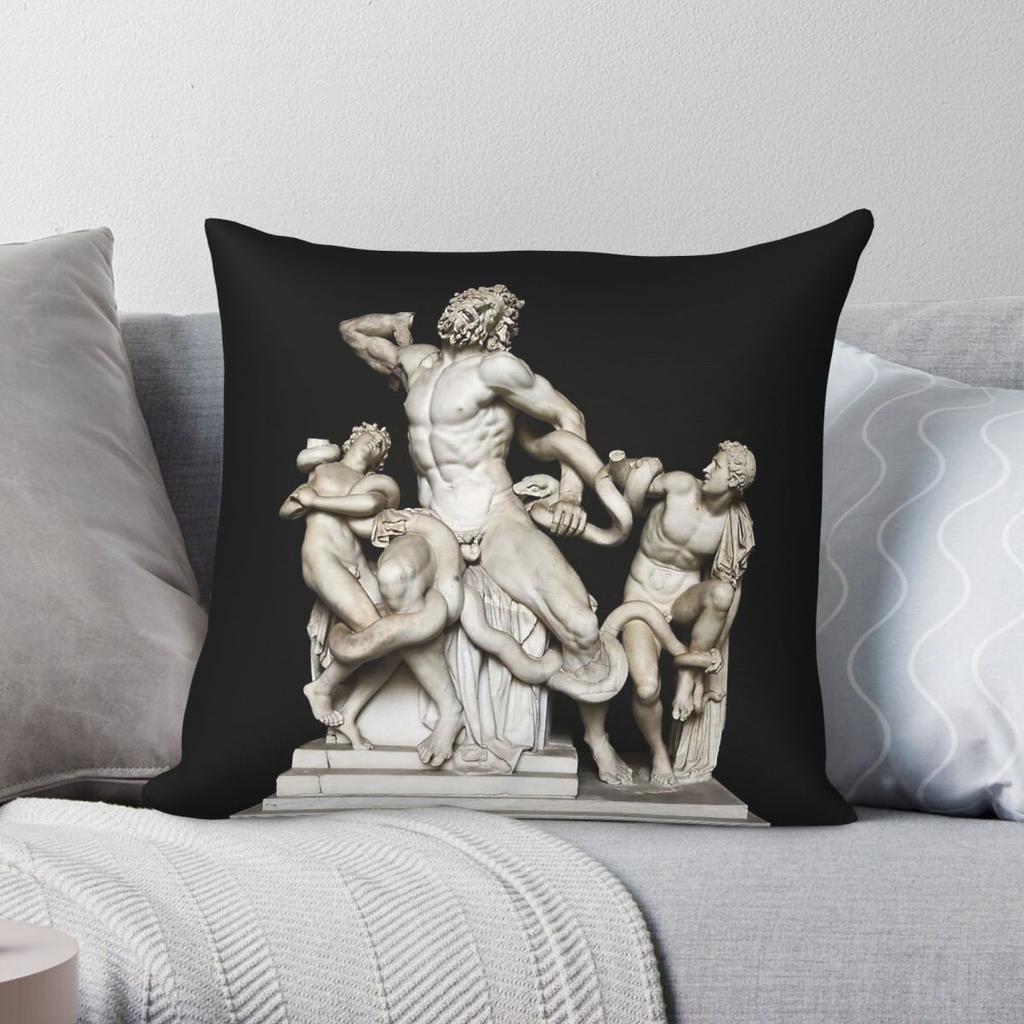 Laocoon And His Sons Square Pillowcase Polyester Linen Velvet Pattern Zip Decorative Throw Pillow Case Sofa Seater Cushion Cover