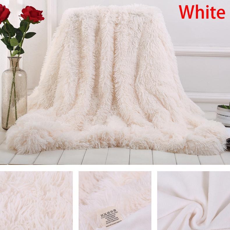 Мягкое одеяло из кораллового флиса из искусственного меха, зимнее теплое пушистое пушистое одеяло, роскошное плюшевое пушистое одеяло, постельное белье