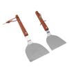 Spatula Turner Grill Flat Spatula Stainless Steel Comfortable Grip Wood Handle Heat Resistant Easy to Clean Durable