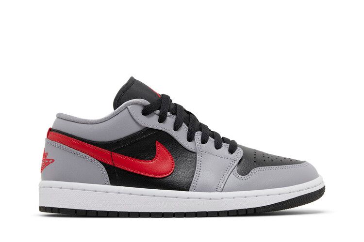 Jordan 1 Low Cement Grey Fire Red (Women's)