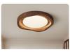 Wabi-Sabi Modern Walnut Ceiling Light - Minimalist Mid-Century Style, Dimmable for Bedroom