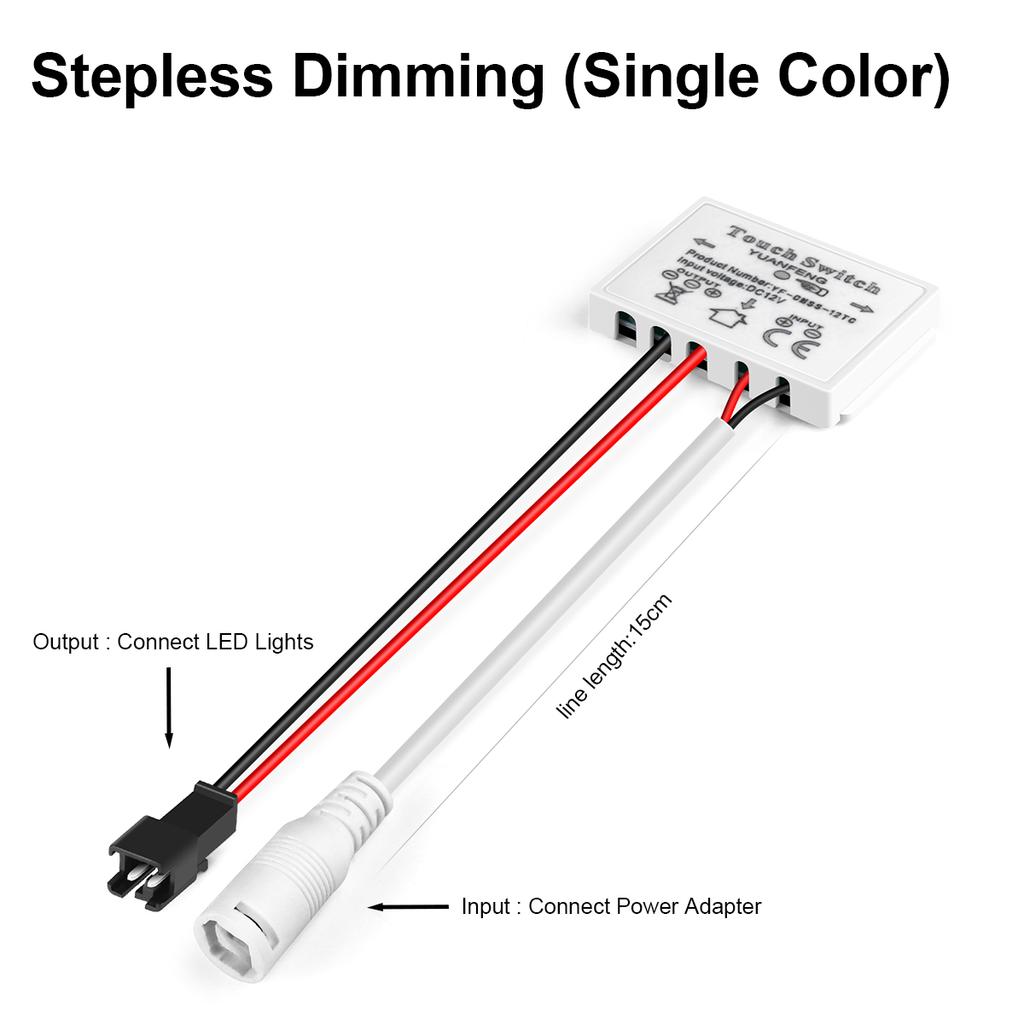 12 В 5 А зеркало для макияжа в ванной комнате светодиодный сенсорный диммерный переключатель емкостный CCT с регулируемой яркостью для туалетного столика подсветка зеркала