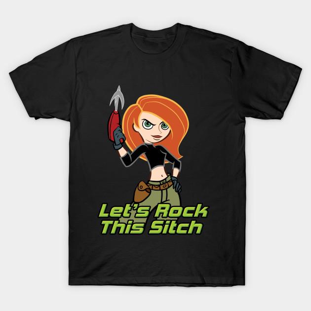 Men Black Print T-shirt Let'S Rock This Sitch No-Cut Transfer Paper Print Cotton Tshirt