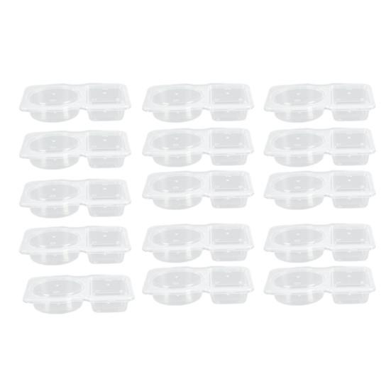 5/10/15/25 шт. Коробка для приправ, одноразовая и многоразовая, герметичная крышка, двойной отсек, контейнер для приправ, для отбора проб соуса для приправ