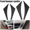 4Pcs Carbon Fiber Universal Car Styling Sticker Fit Front Bulper Lip Diffuser Splitter Fins Body Spoiler Canards Valence Chin