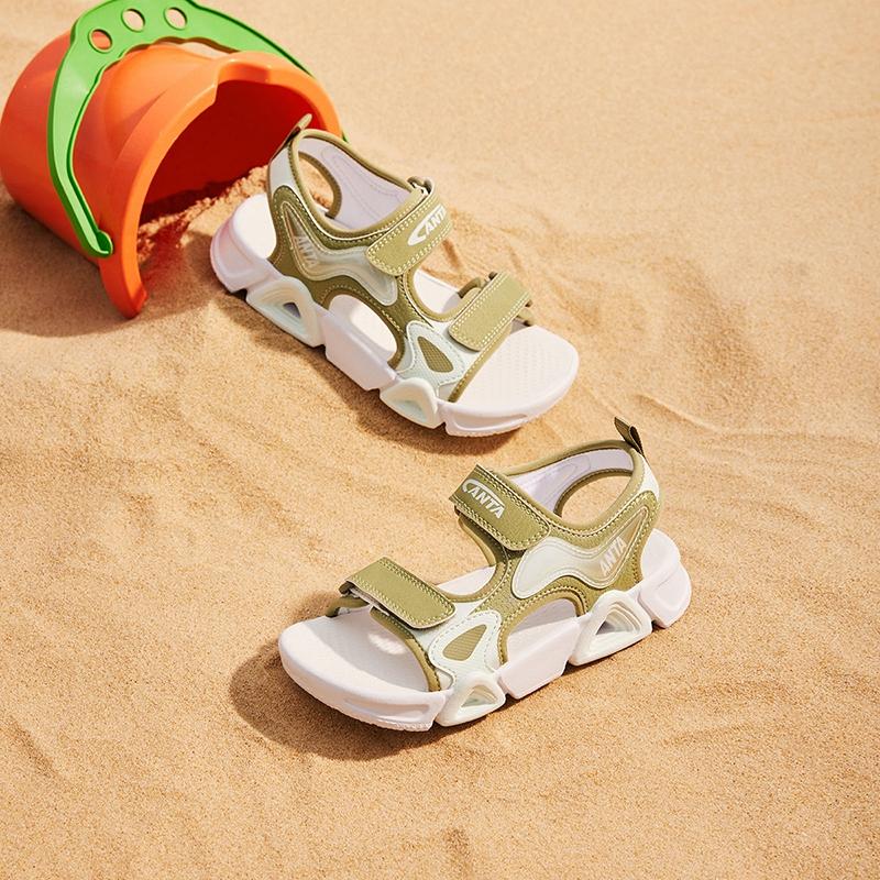 Anta Детская уличная серия Модные Удобные Универсальные Сандалии с открытым носком Нескользящие Дышащие Быстросохнущие Легкие Амортизирующие Низкие A312429927H-4