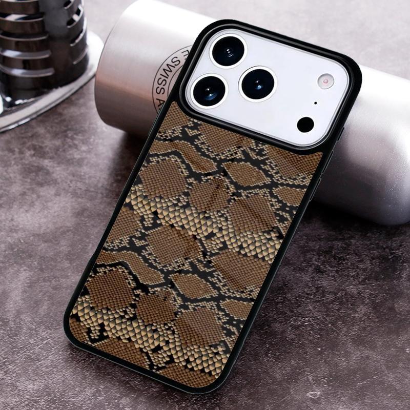 Чехол для телефона с принтом под змеиную кожу Для iPhone 17,16e,15,14,13,12,11,Mini,Pro,MAX мягкий силиконовый чехол