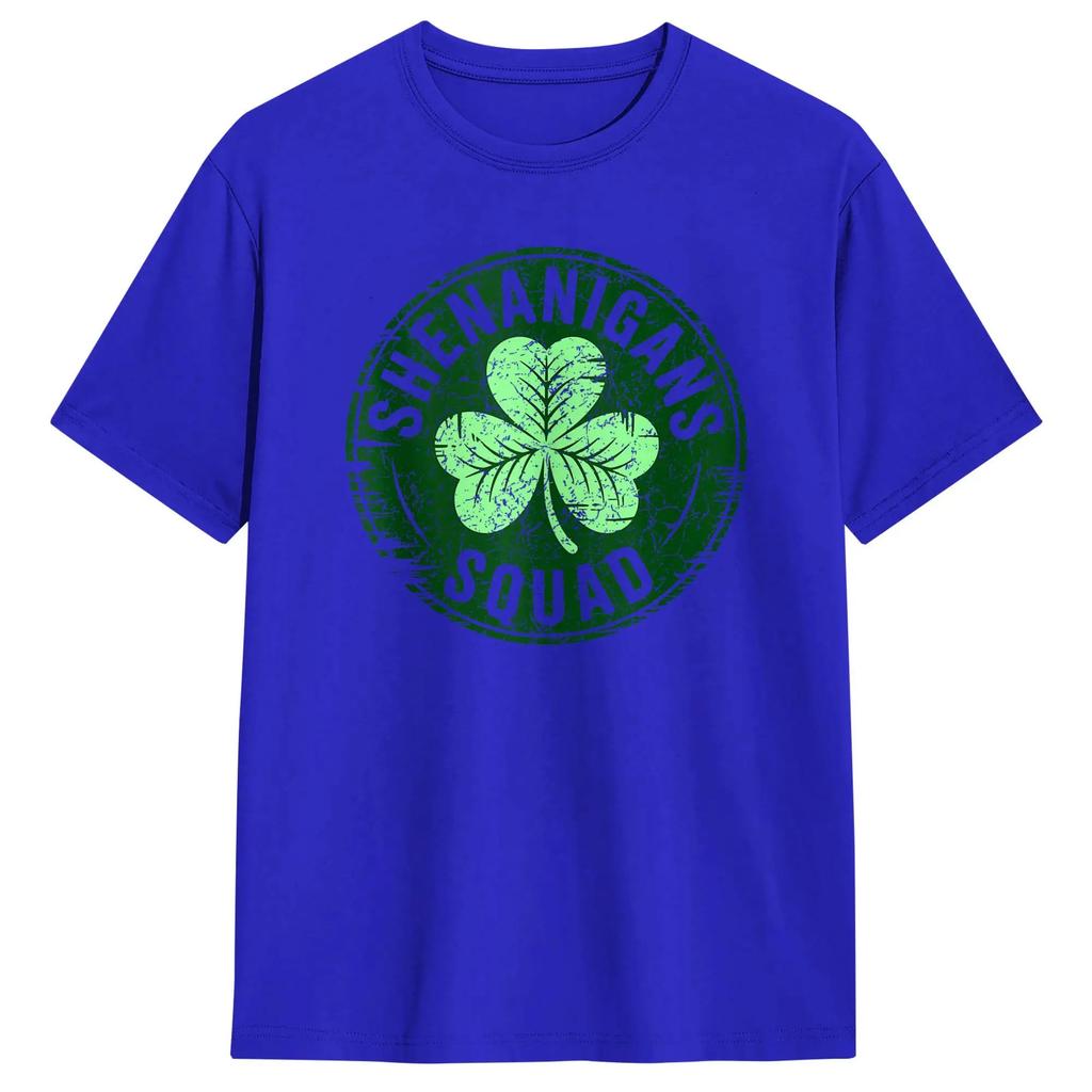 Oversized T Shirt Summer Shenanigans Squad St Patricks Paddys Pattys Day Hip Hop T Shirts Cotton Men Casual Hot Sale Clothes