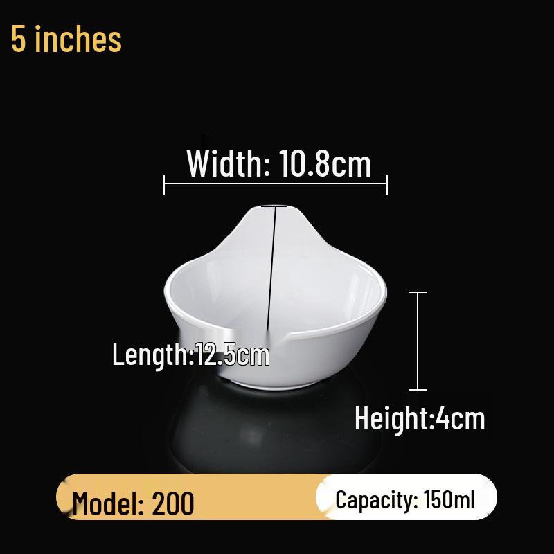 Набор квадратных меламиновых мисок: Идеально для хот-пота, соусов, риса, каши и супа - для коммерческого и ресторанного использования.