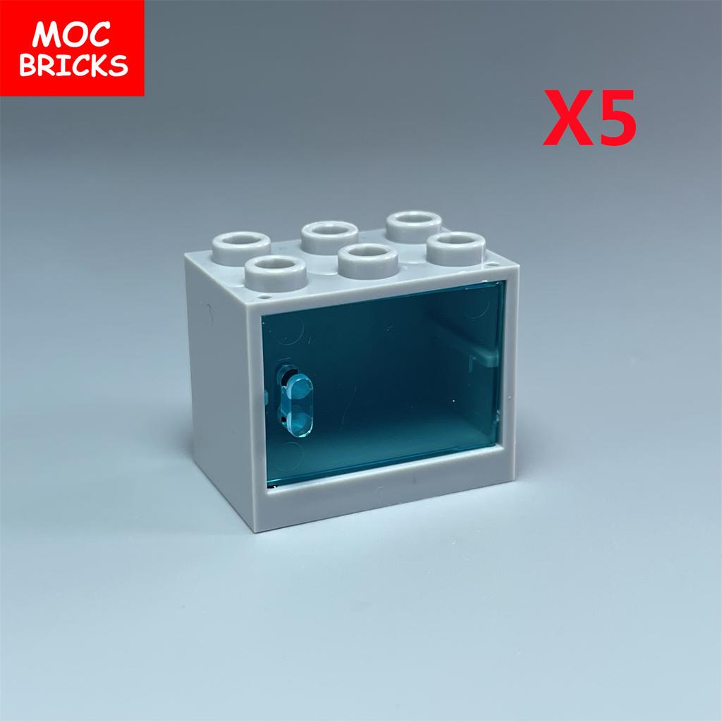 Коробка-шкафчик для кубиков MOC Контейнер 2x3x2 Шкафы Собираемые Частицы 4532 4533 Городской Дом Строительные Кирпичики Детали