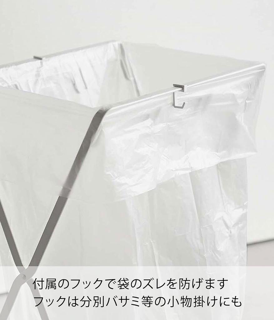 Yamazaki Jitsugyo 5714 Пластиковые пакеты 3 ряда 45 л Стойка для мусорных мешков Белый Ш38хГ29хВ54см Башня Разделение Мусорное ведро Стойка для пластиковых пакетов 5714 и Прибл.. (Когда