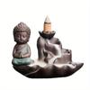 1 шт., Дзен Будда Керамические изделия ручной работы Лотос Украшения для дома Курильница с обратным потоком (Без благовоний)