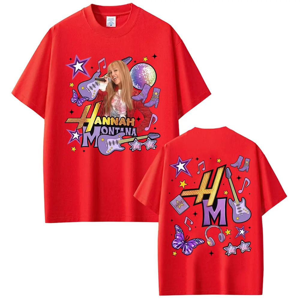Hannah Montana 20Th Anniversary Print Tshirts Unisex Women Fashion Aesthetic Short Sleeve T Shirts Summer Tops 100 Cotton Tshirt