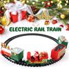 Christmas Electric Train Set for Children Electric Railway Train Set Battery Powered Santa Train Party Home Xmas Tree