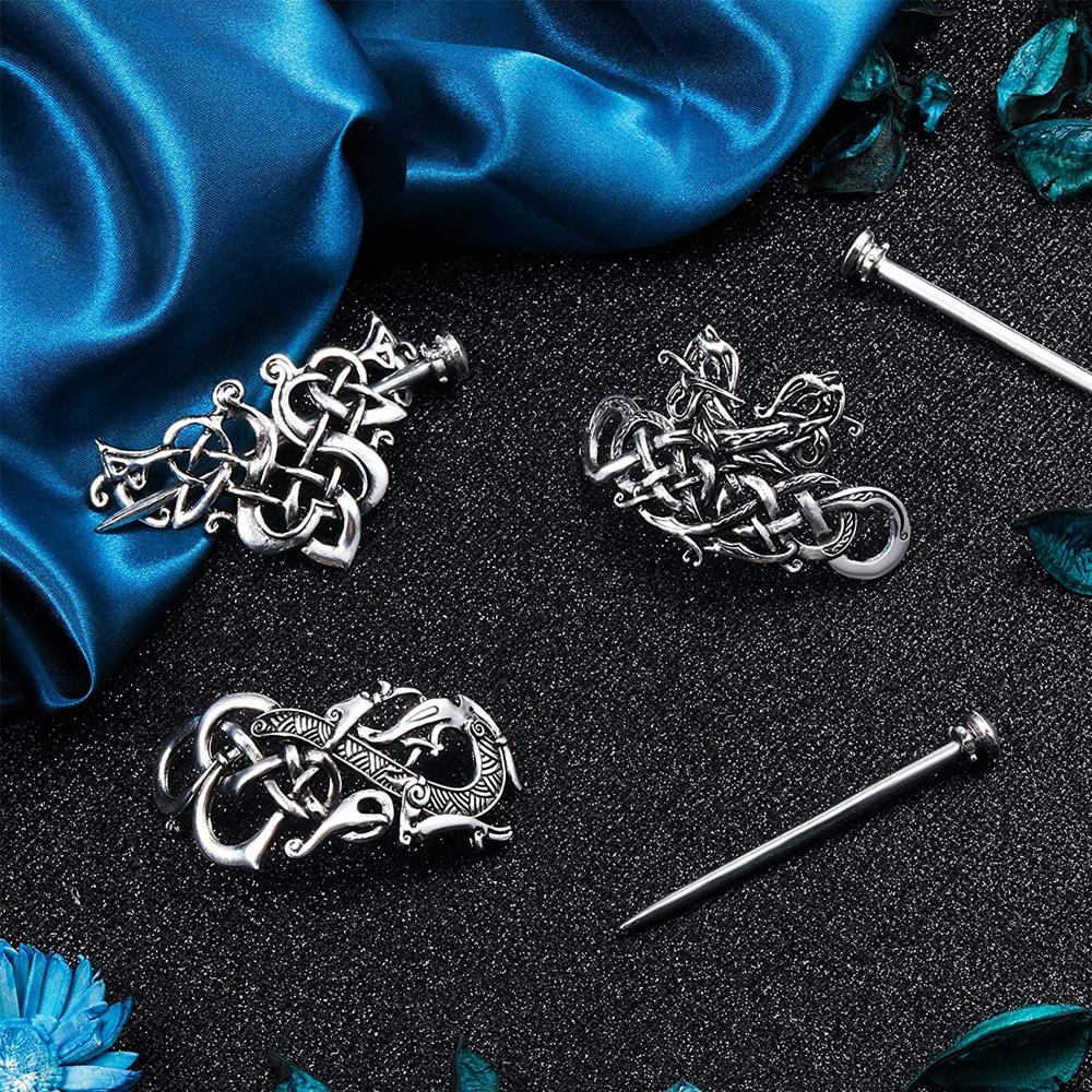 Hair Accessories Barrette Knot Metal Hair Stick Hair Slide Celtic Hairpins Viking Hair Clips