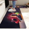 1Pcs Wine Glass Pattern Kitchen Mat Non-slip Oil-proof Waterproof Area Rug, Floor Mat, Machine Washable For Entrance Kitchen