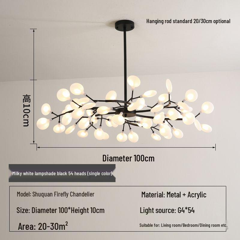 Северная люстра Светлячок: Минималистичное креативное освещение для столовой, спальни и жилых помещений