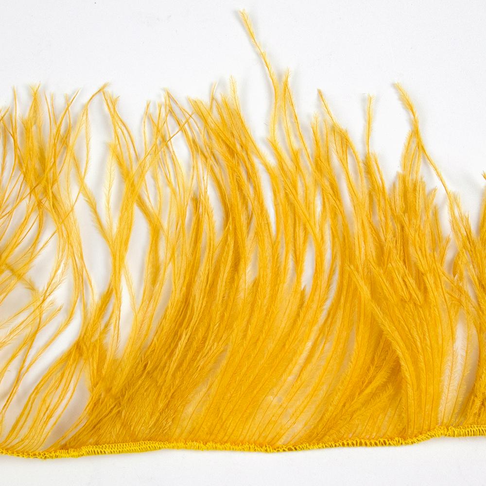 Feather1Meter Ostrich Feathers Fringe Trimming String 10-15/15-18/18-22cm Plumes Ribbon For Crafts Dress Sewing Accessories