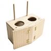 Bird Breeding Nest Parakeet Nesting Box Natural-Wood House Parrots Mating Box
