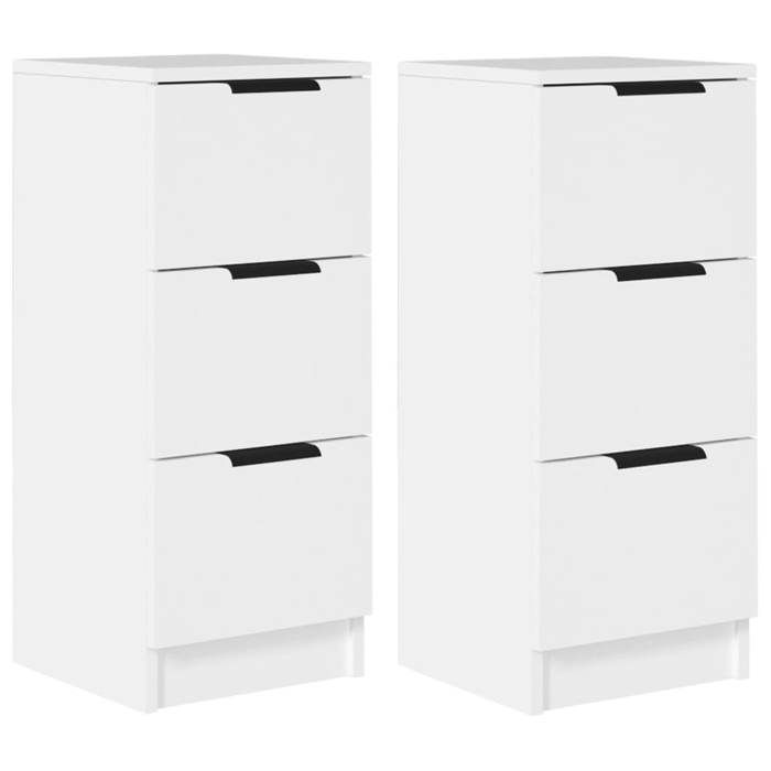 Buffet bas,armoire commode Lot de 2 Buffets blanc 30x30x70cm bois d'ingénierie 7053697 FrenchDays