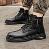 Retro Leather Martin Boots British Style Retro Wear-resistant Leather Shoes Live Broadcast Explosion Help Boots Men's Shoes
