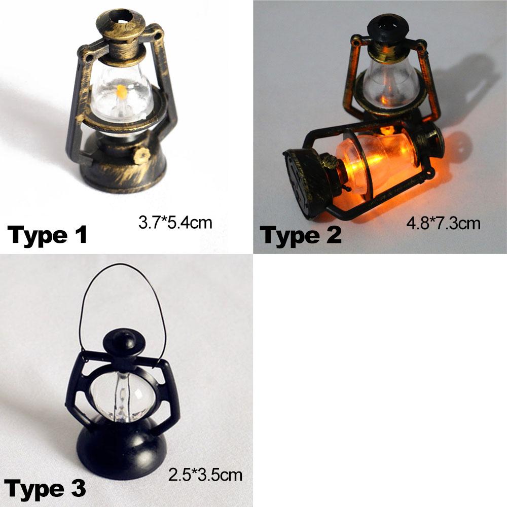 Микропейзаж Мини Керосиновый Фонарь Сцена Украшения Кукольный Дом Аксессуары Миниатюрная Масляная Лампа